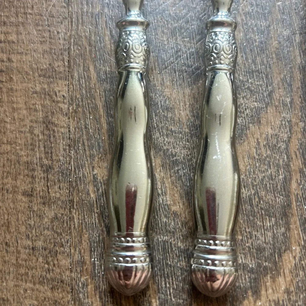 Southern Living Gallery Stainless Glossy Silverware Spoons Set of 4 Ornate 8
